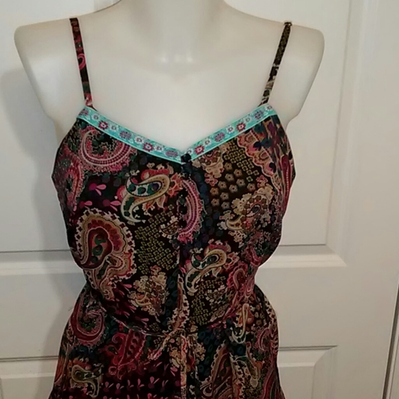 Boho Paisley XHILARATION Dress Size M - Picture 3 of 7